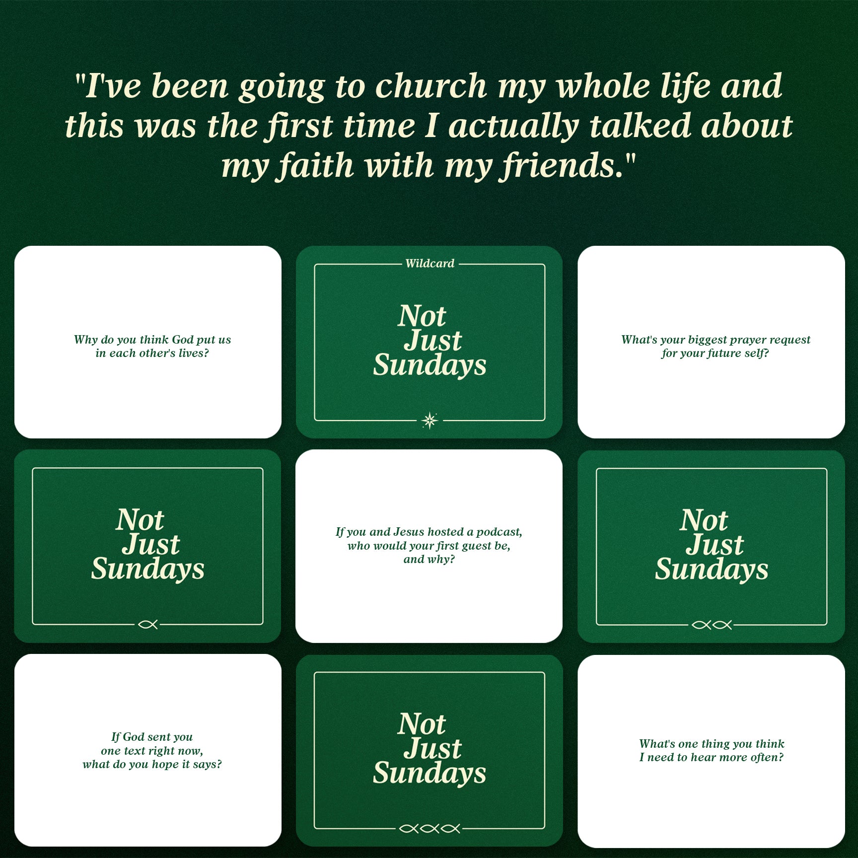 Not Just Sundays — The Conversation Game for Real Faith